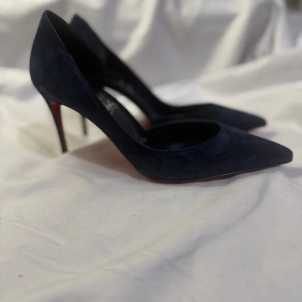 Christian Louboutin Iriza 
85 mm Pumps Veau velours - Zaffiro Women Size 6.5 - Picture 6 of 12